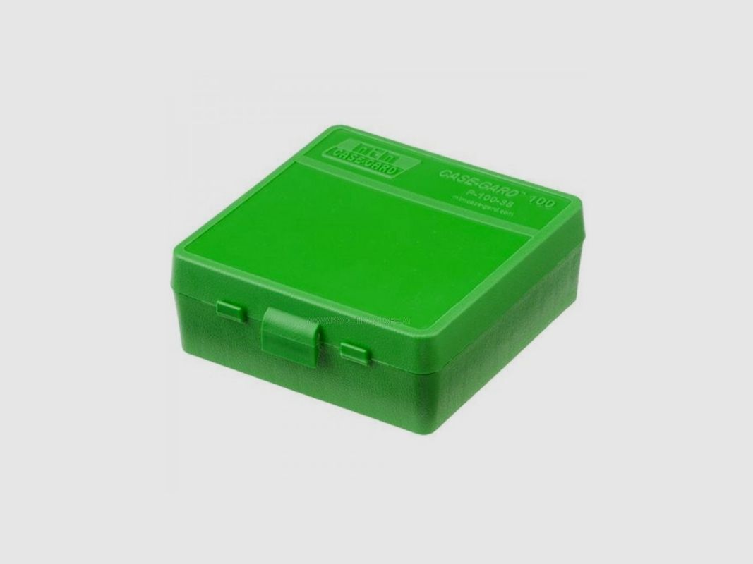 MTM CAJA DE MUNICIONES 45ACP, 40 S&W, 357 SIG, 10MM AUTO 100 PCS VERDE, imagen 1 de 2