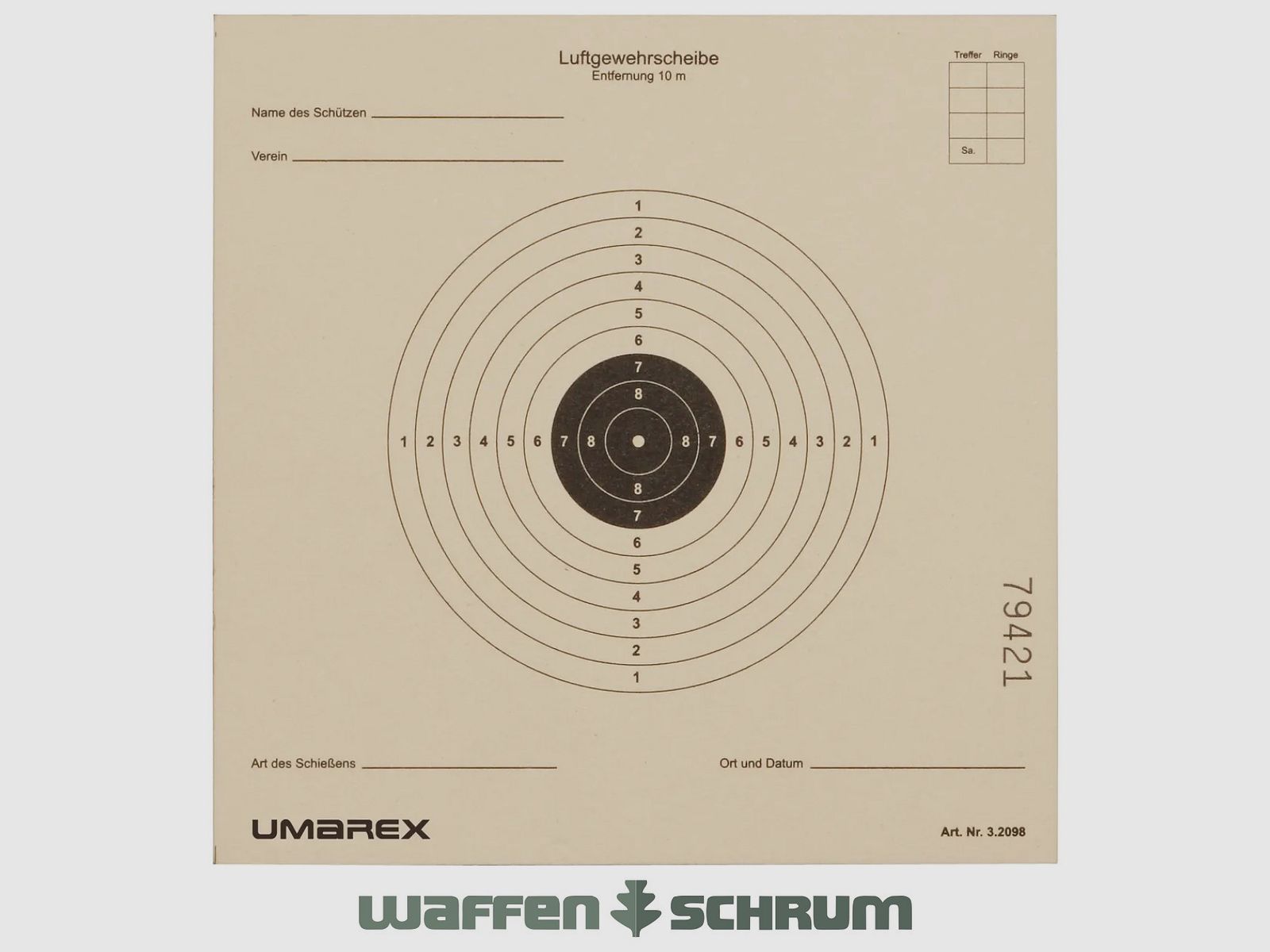 Umarex Zielscheibe 10er Spiegel Format: 14x14cm A250st