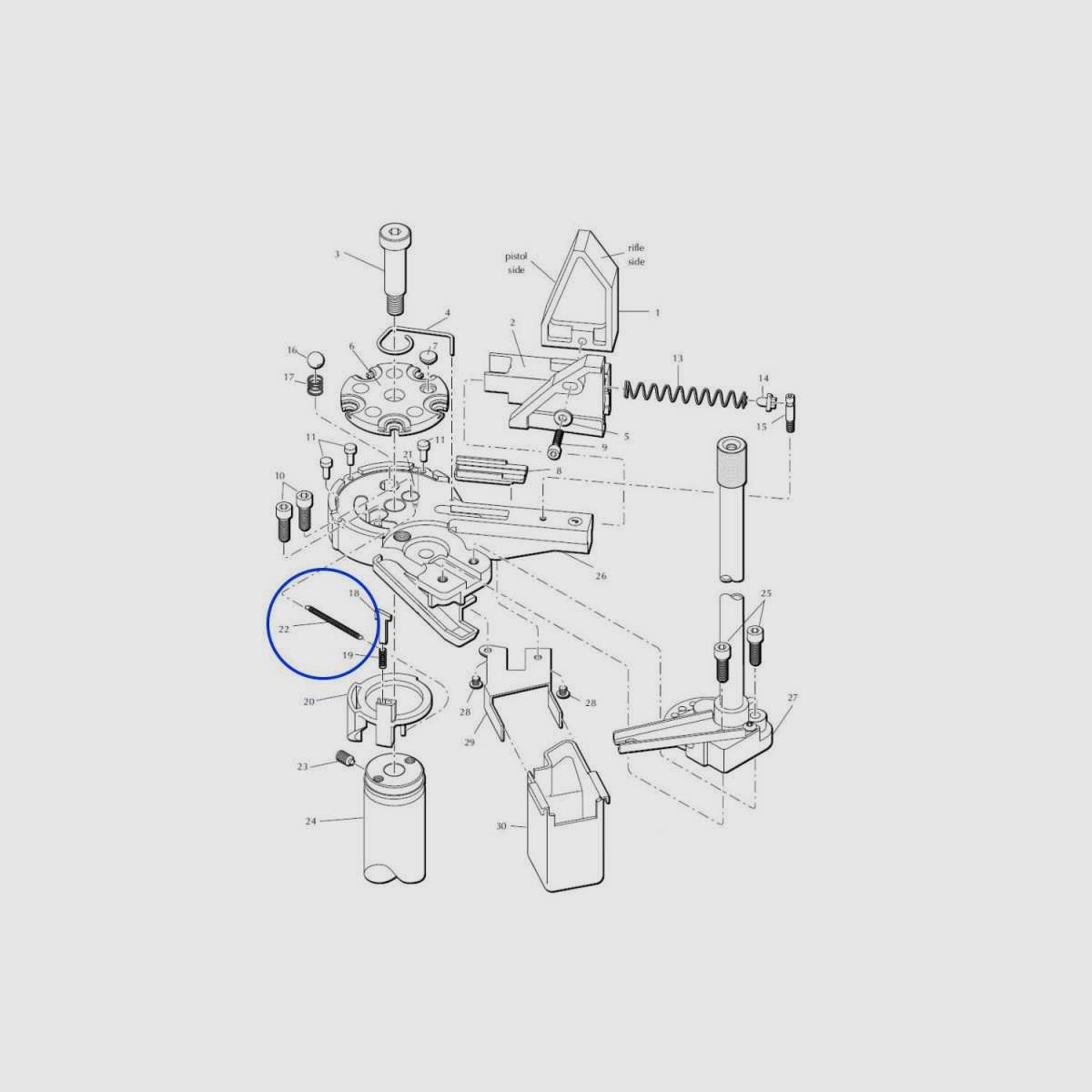 Eemann Tech Indexer Rückholfeder 13791 für Dillon XL650-XL750, Bild 3 von 3