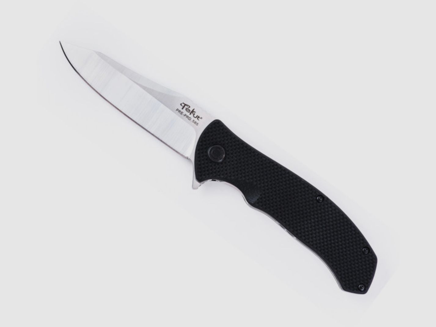 EDC Klappmesser TOUGH Skandinavischer Sandvik Stahl 12C27 schwarz von TEKUT