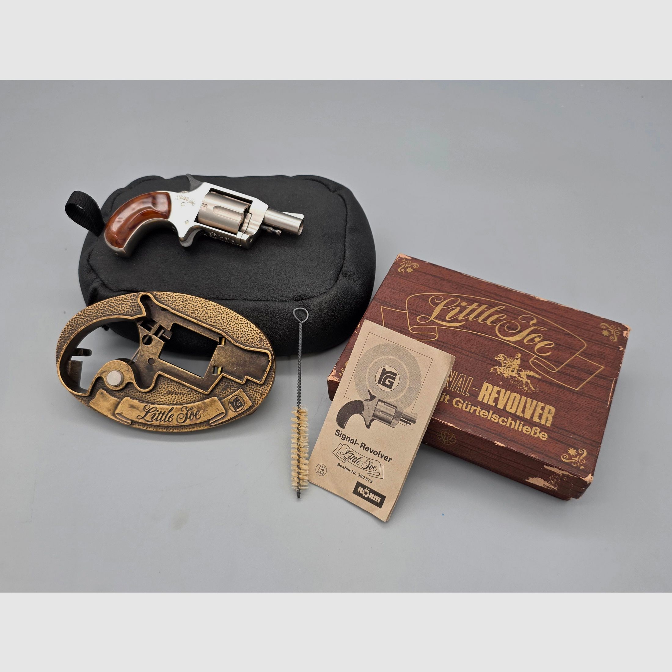 Röhm Little Joe met ceintuurgesp cal. 6mm Flobert in OVP PTB 349