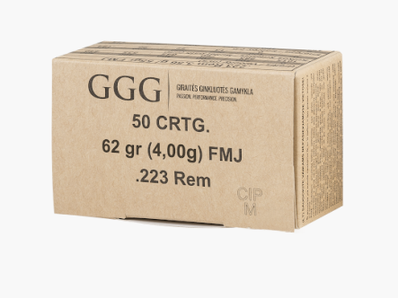 Amunicja GGG 62gr 4,0g FMJ GPR12 223Rem 1200szt.