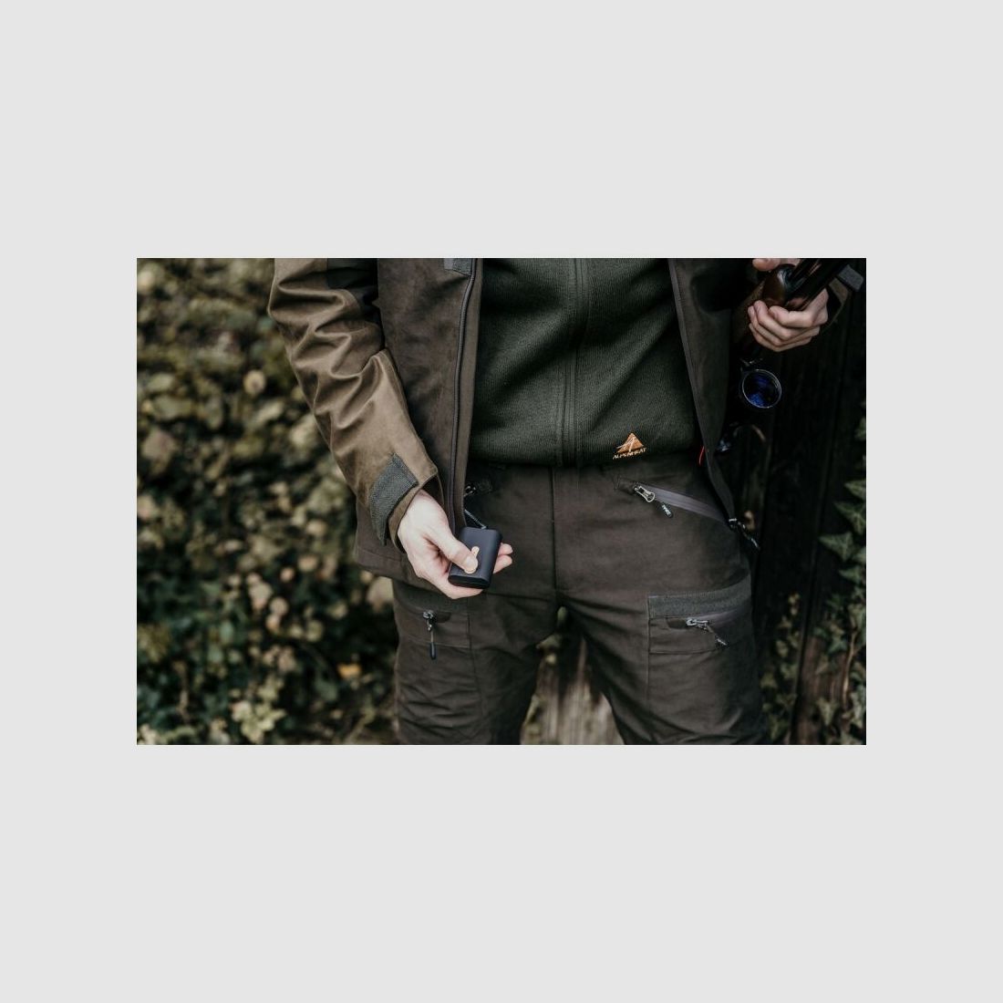 Alpenheat Beheizte Fleece Weste Grün Melange