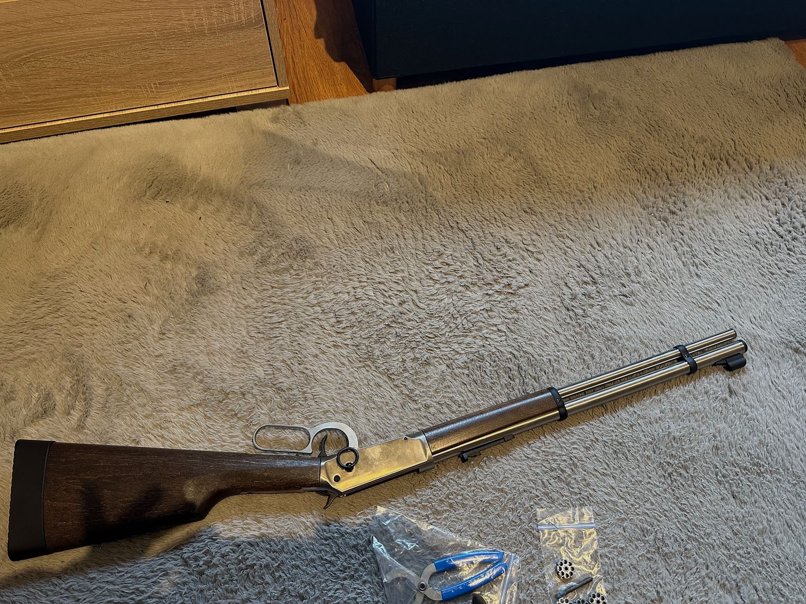 Fusil à air comprimé Walther à levier CO2 4,5 mm Diabolos finition acier - max. 7,5 Joules [UNIQUEMENT ENLEVEMENT !!!]