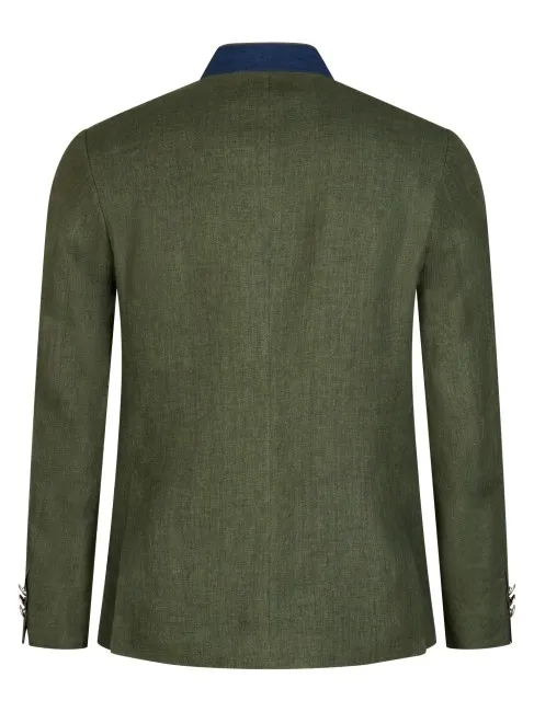 Maximilian linen jacket Murau in olive, image 2 of 2