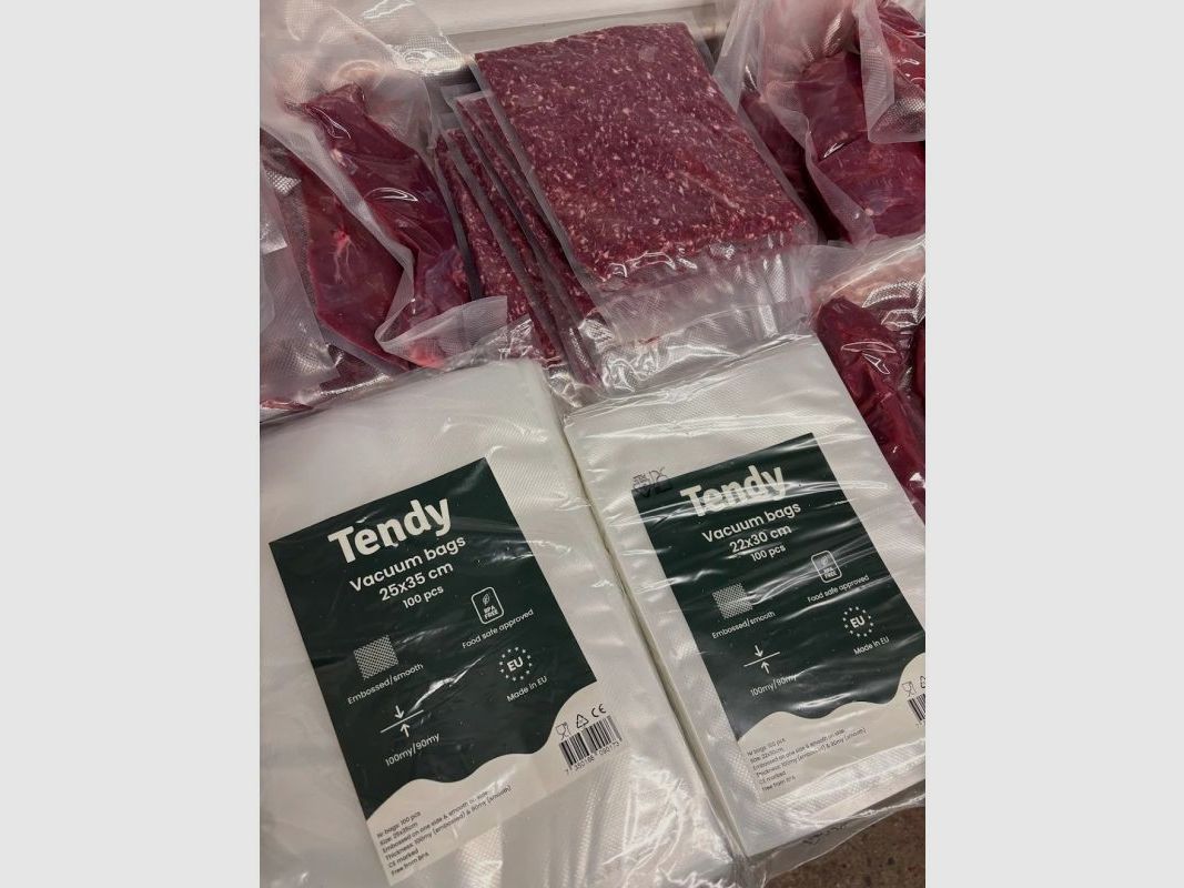 Tendy Vakuumbeutel Transparent 100 Stück BPA-frei, 22 x 30cm