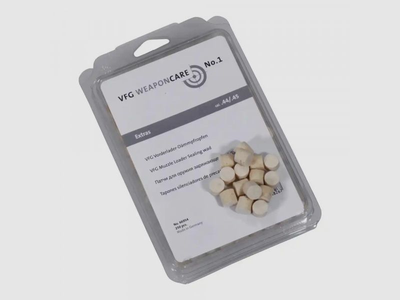 VFG - VORDERLADER - VERDÄMMUNGSPFROPFEN - .44/.45 - 10MM - 250 STÜCK