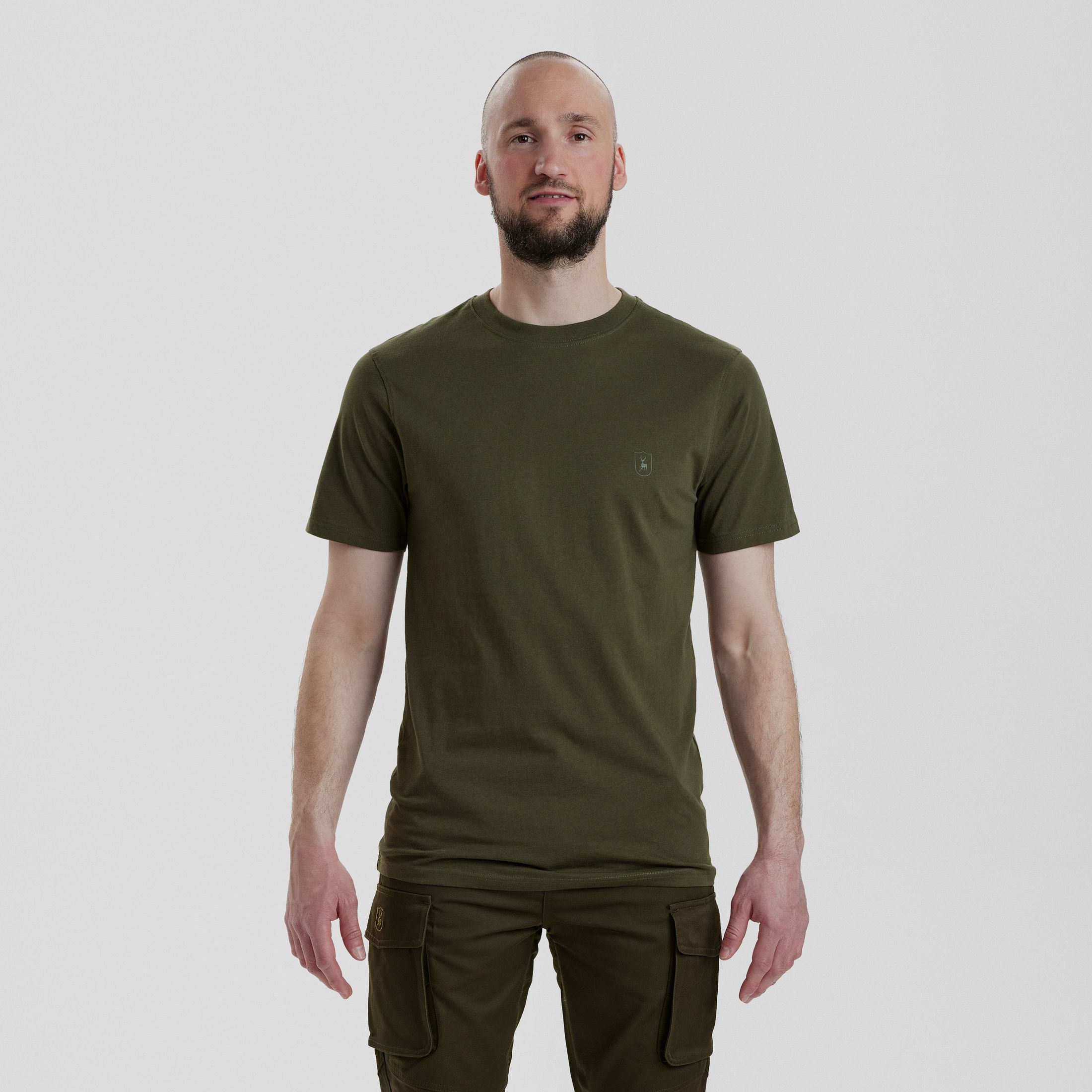 T-Shirt 2 pack - Green/Brown Leaf - Size: M
