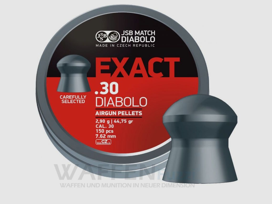 Diabolo JSB Exact caliber .30 I 7.62mm 2.9g 150 pcs