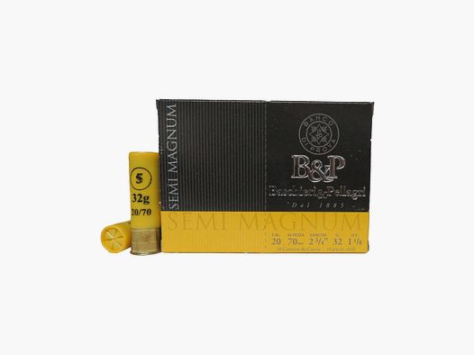 Patronen Baschieri e Pellagri Semi Magnum kal. 20/70 32 g lood 5 10 stuks