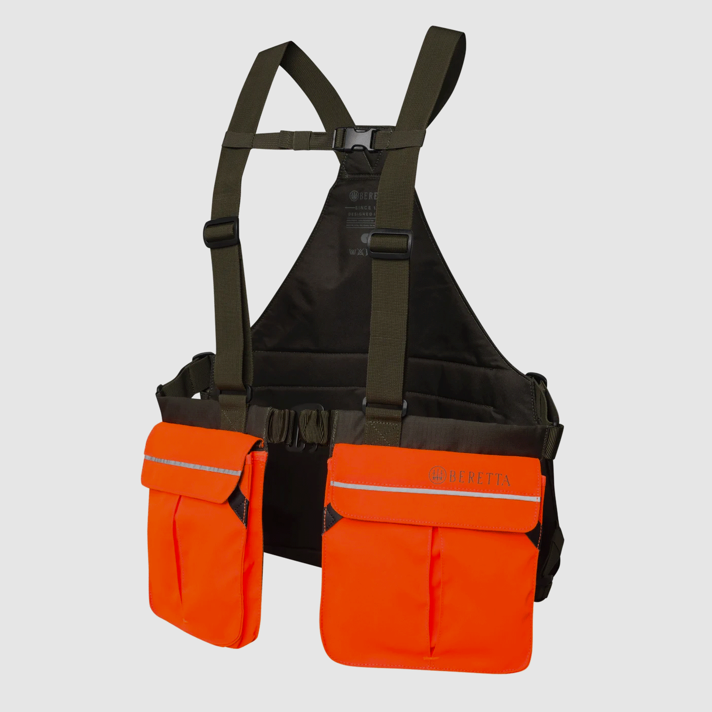 GILET/TRISACCA – BERETTA – STRAP EVO VEST Green Moss & Orange, image 1 of 5