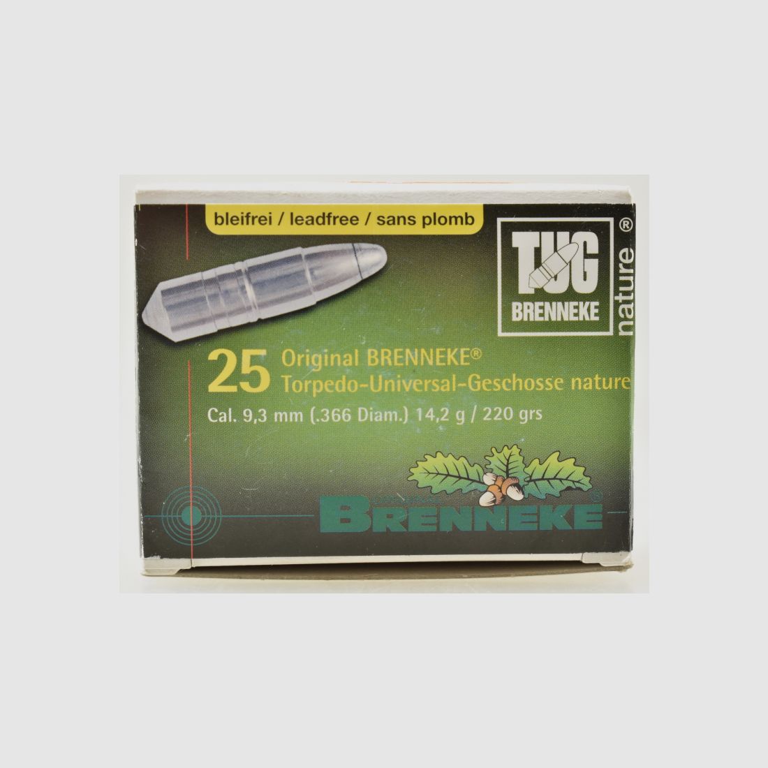 25 Brenneke Geschosse 9,3mm - 220gr. TUG - bleifrei -