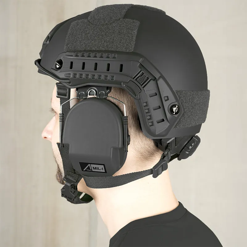 Taktyczne słuchawki pasywne ACE Schakal, MIL-I Ear Defenders, spełniające normy militarne, czarne., zdjęcie 6 z 6