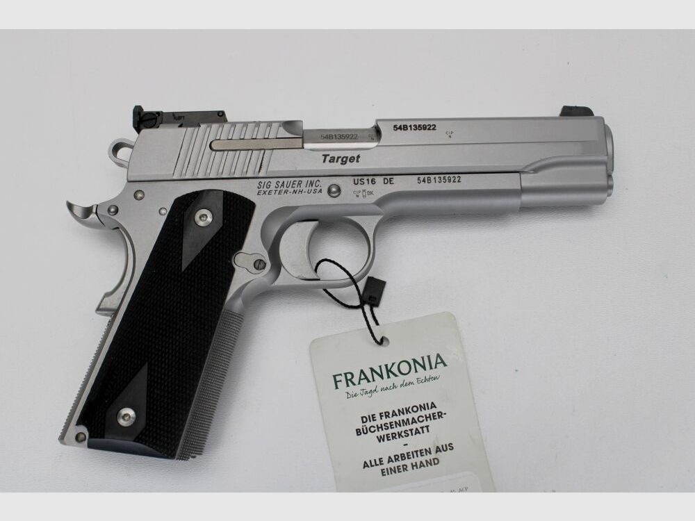 Pistole SigSauer 1911 Stainless Target 45ACP inkl Koffer #:15475 Pfandversteigerung 17.7.25
