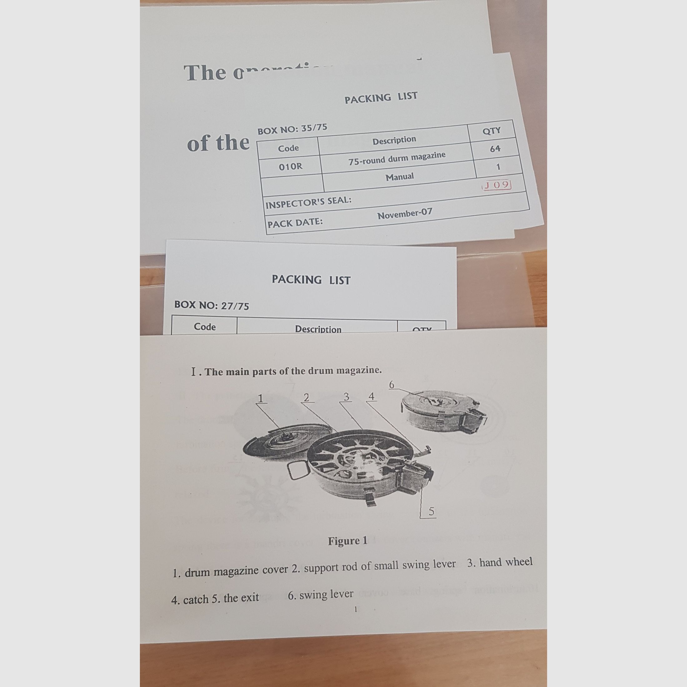 NVA GDR Russian GST Original manual AK47 for machine gun 75 round drum magazine Drum magazine WK2 Description operating instructions KK rifle see description. Price from