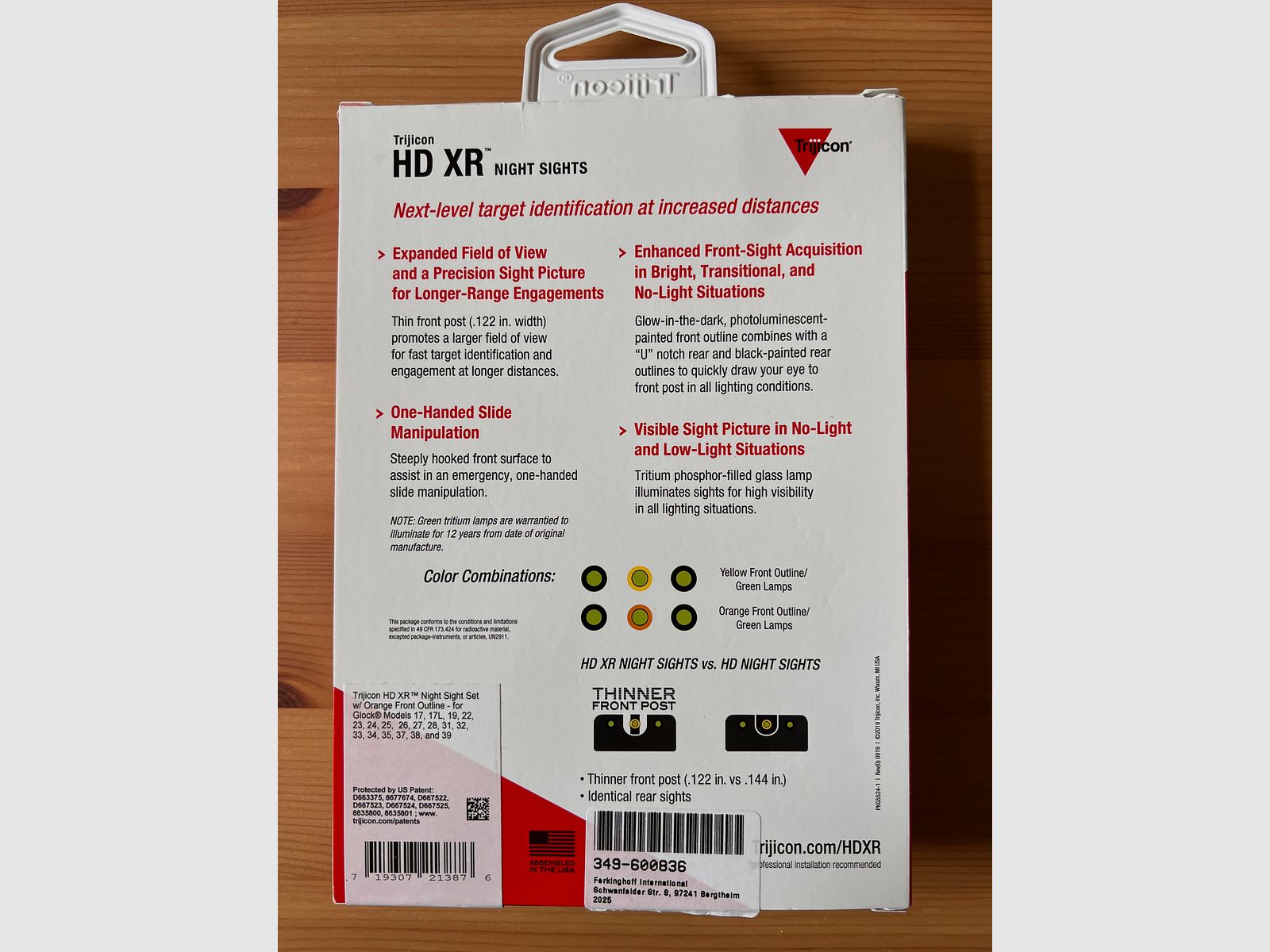 N-Visierung Trijicon HD XR Orange für Glock 17-39/45