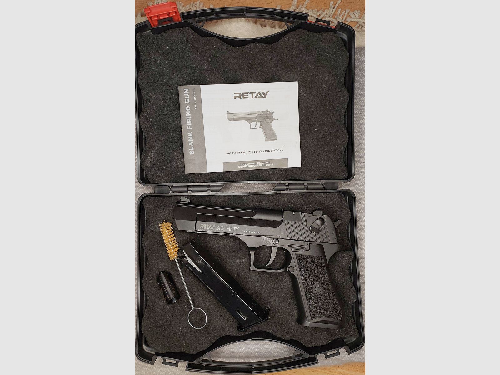 Retay Big Fifty Schreckschusspistole 9mm P.A.K. brüniert (PTB 1074)