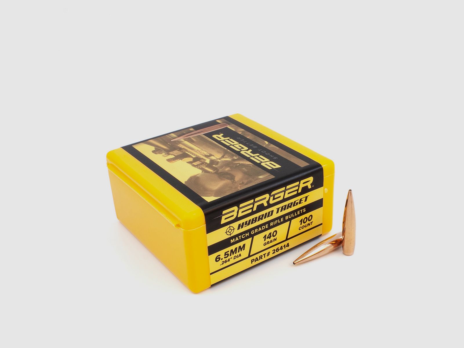 Proiettile Berger 6,5mm/.264 Hybrid Target 140GR 100 pezzi