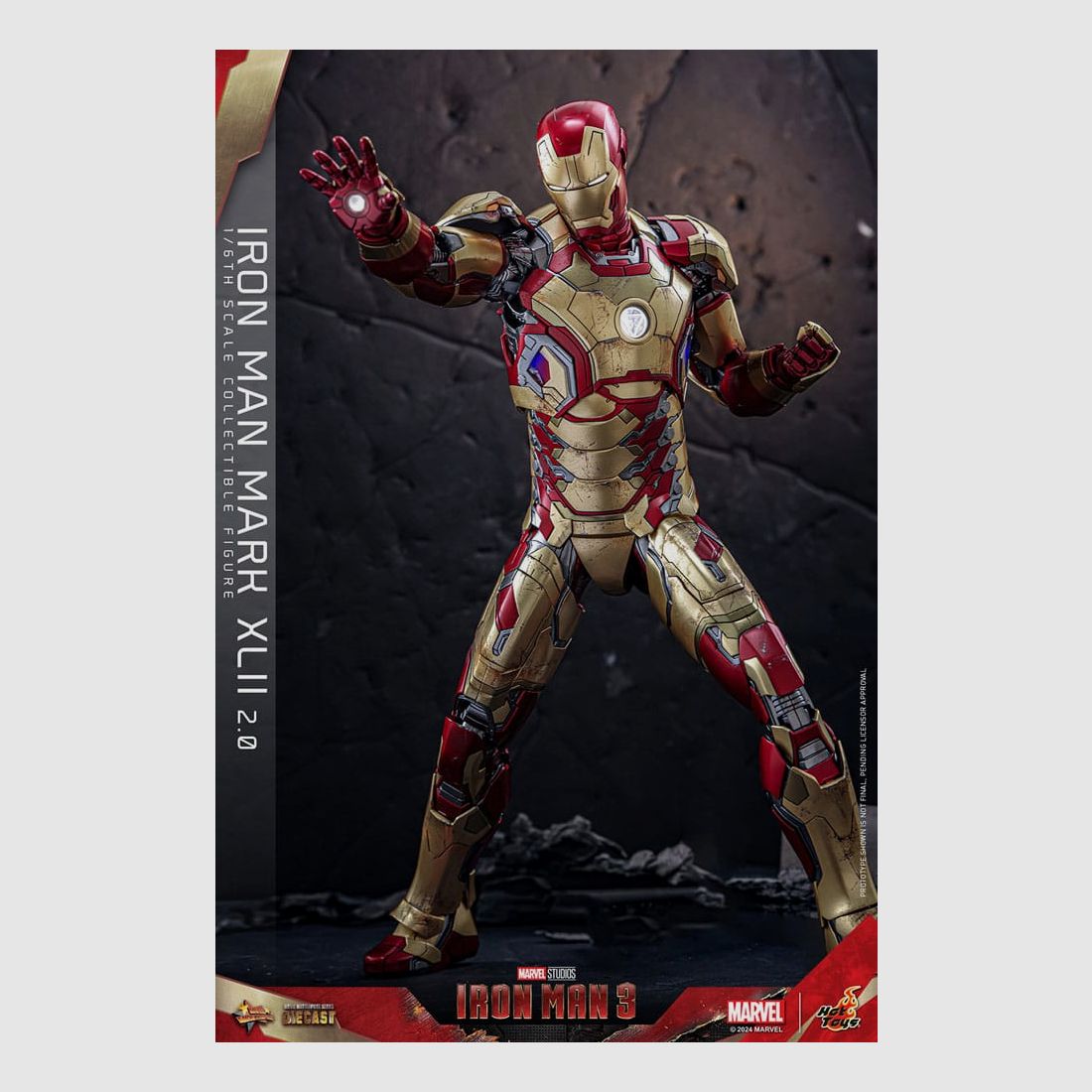 Iron Man 3 Movie Masterpiece Diecast Actionfigur 1/6 Iron Man Mark XLII (2.0) 32 cm | 43311