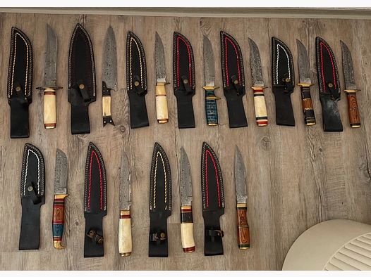 Coltelli in damasco – 11 pezzi fatti a mano | Caccia e outdoor