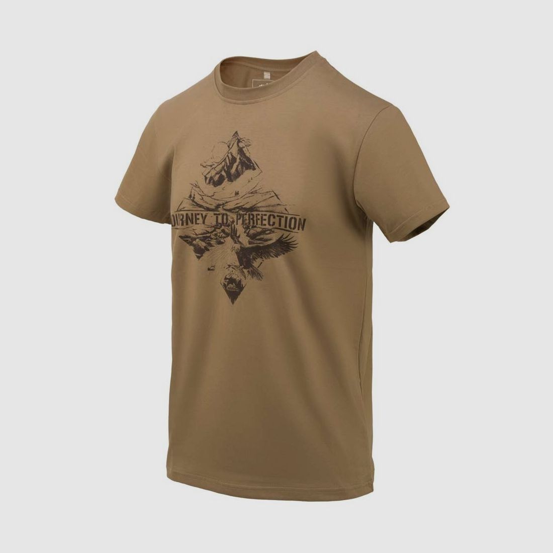 HELIKON TEX MOTTO T-SHIRT  MOUNTAIN STREAM US BROWN