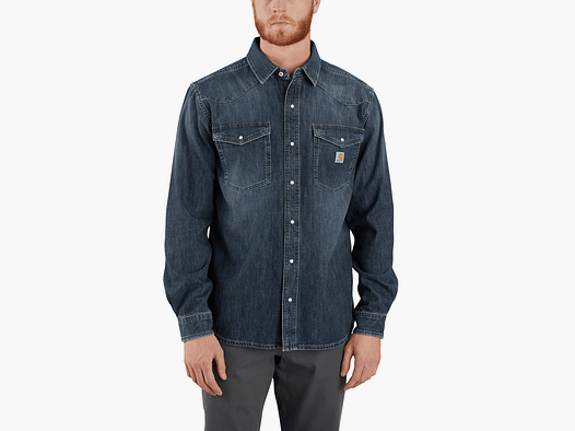 Carhartt Montana Denim Relaxed L/S Shirt Men Wyatt M