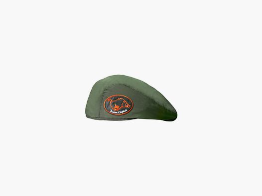 Coppola verde con il patch Cinghiale arancione: Un accessorio perfetto per gli amanti degli animali