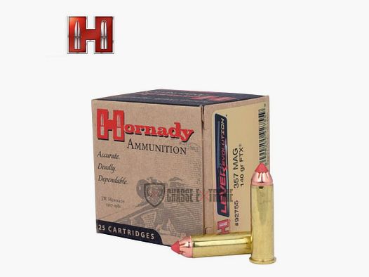 25 Patronen HORNADY Leverevolution 357 Mag 140 Gr Ftx