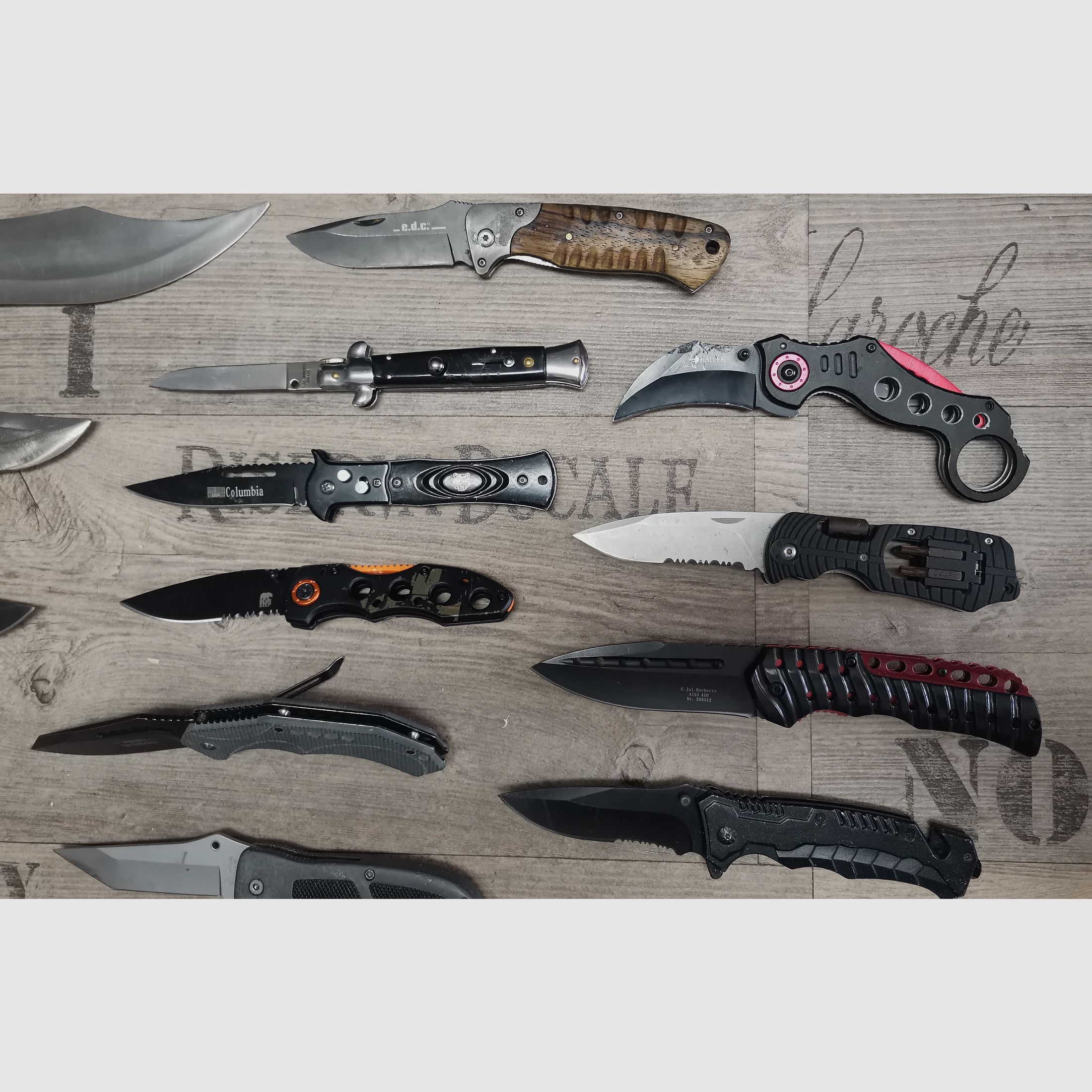 Messer Konvolut Böker Haller Walther Herbertz etc. Karambit Einhandmesser Dolch Springmesser