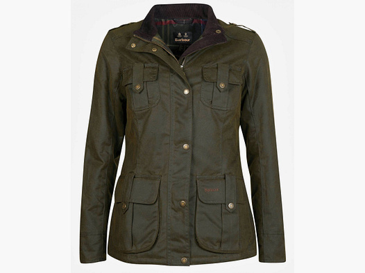 Barbour Damen Wachsjacke Winter Defence, Farbe Olive 42