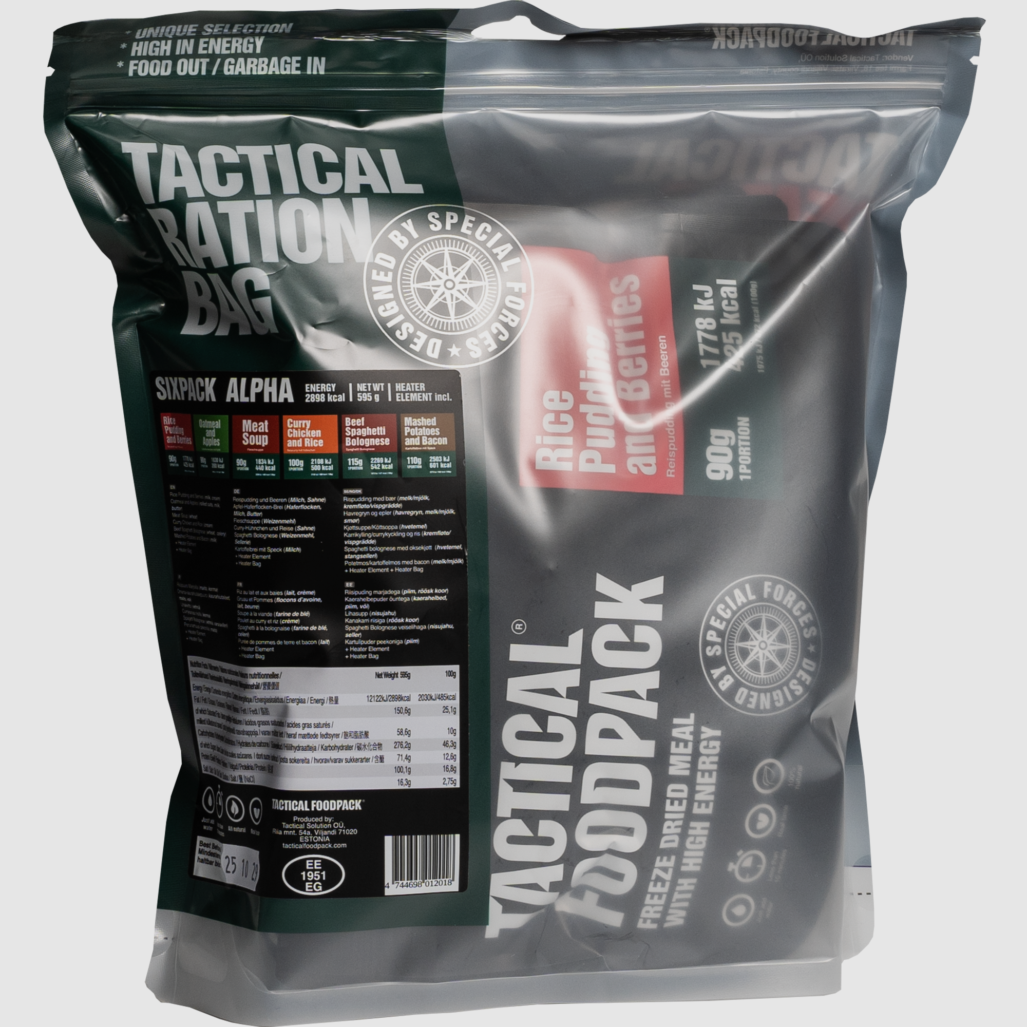 Tactical Foodpack – Six Pack Alpha – 100% natural food, Bild 1 von 2