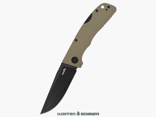 Schnitzel Outdoo Taschenmesser KVAR  rostfreier 14C28N-Stahl mit Blackwashed-Finish sand - schwarz