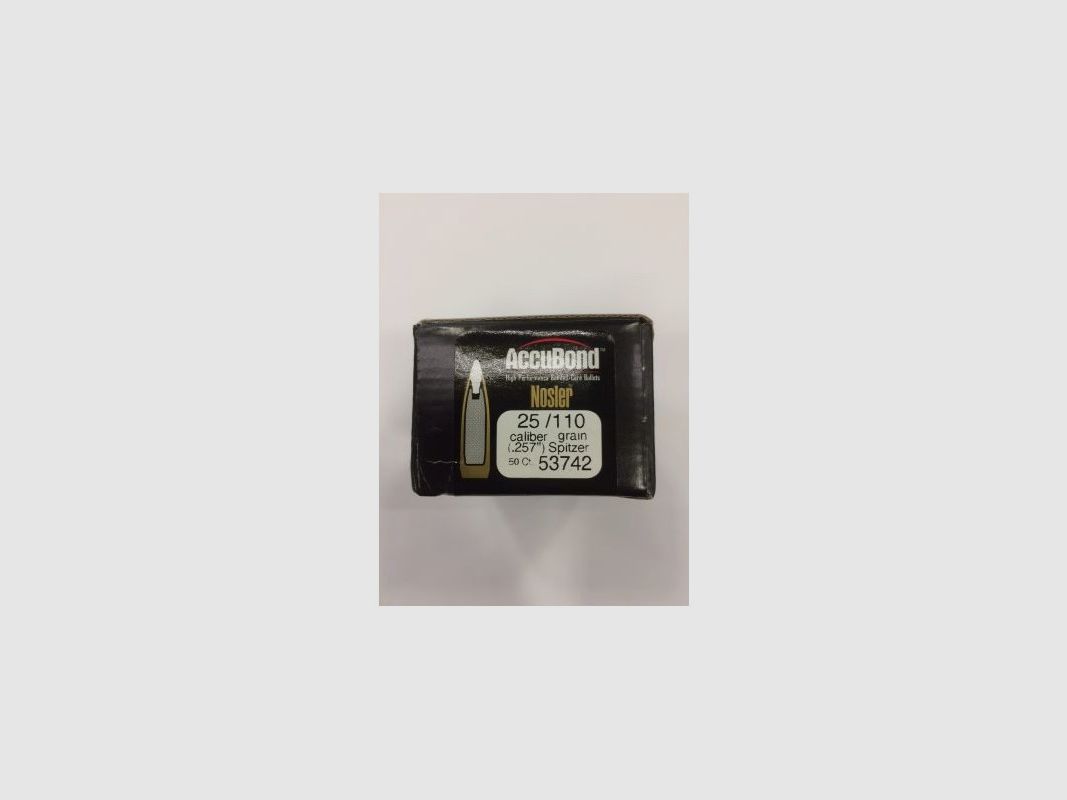 NOSLER ACCUBOND BULLE C25 GR 110, image 1 of 2