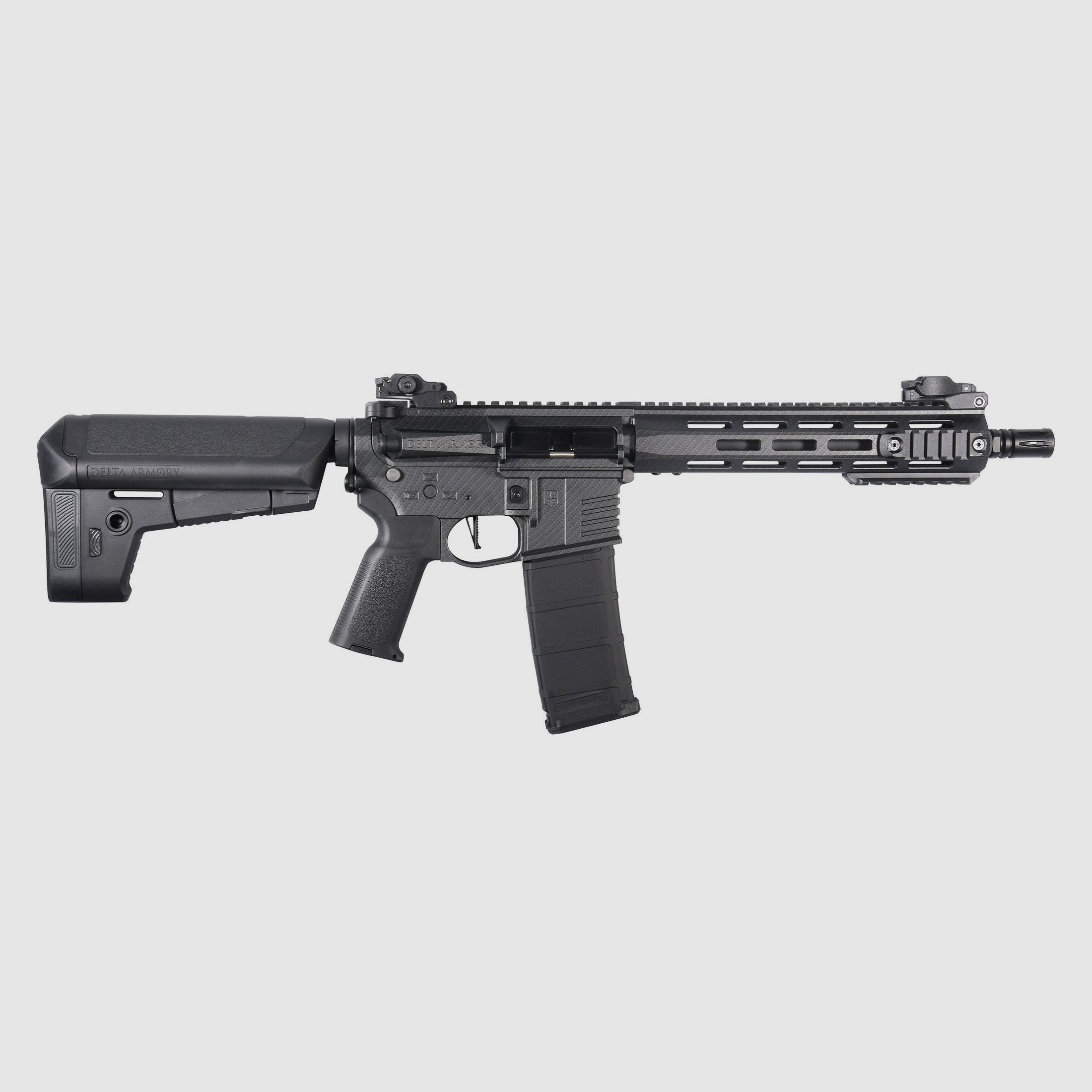 M4 AR15 M-LOK 10 Zoll CHARLIE Carbon Softair Gewehr max. 0,5J | Delta Armory