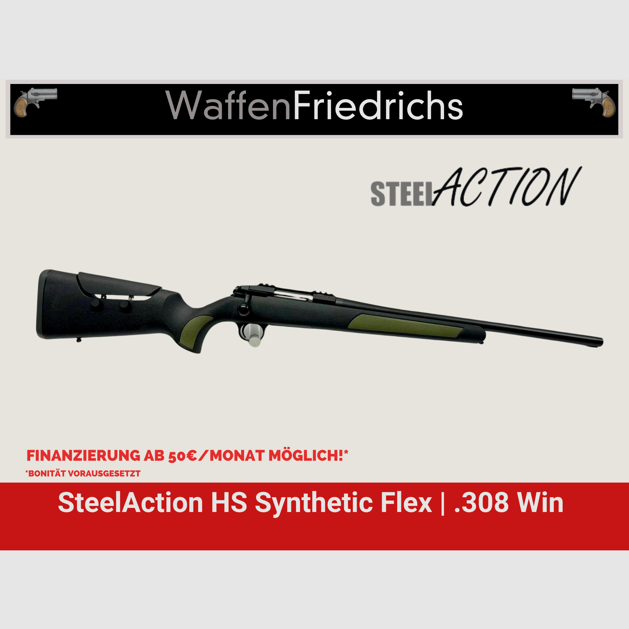 SteelAction HS Synthetic Flex mit verstellbarer Wange - WaffenFriedrichs, Bild 1 von 12