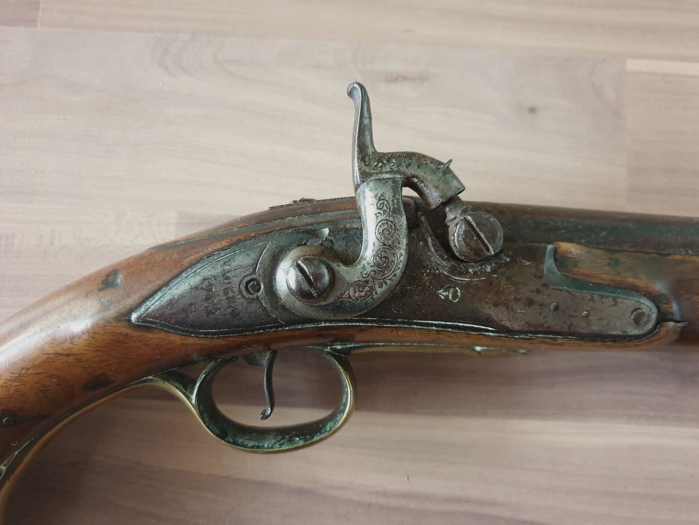 Englische Offizier-Pistole vor 1742