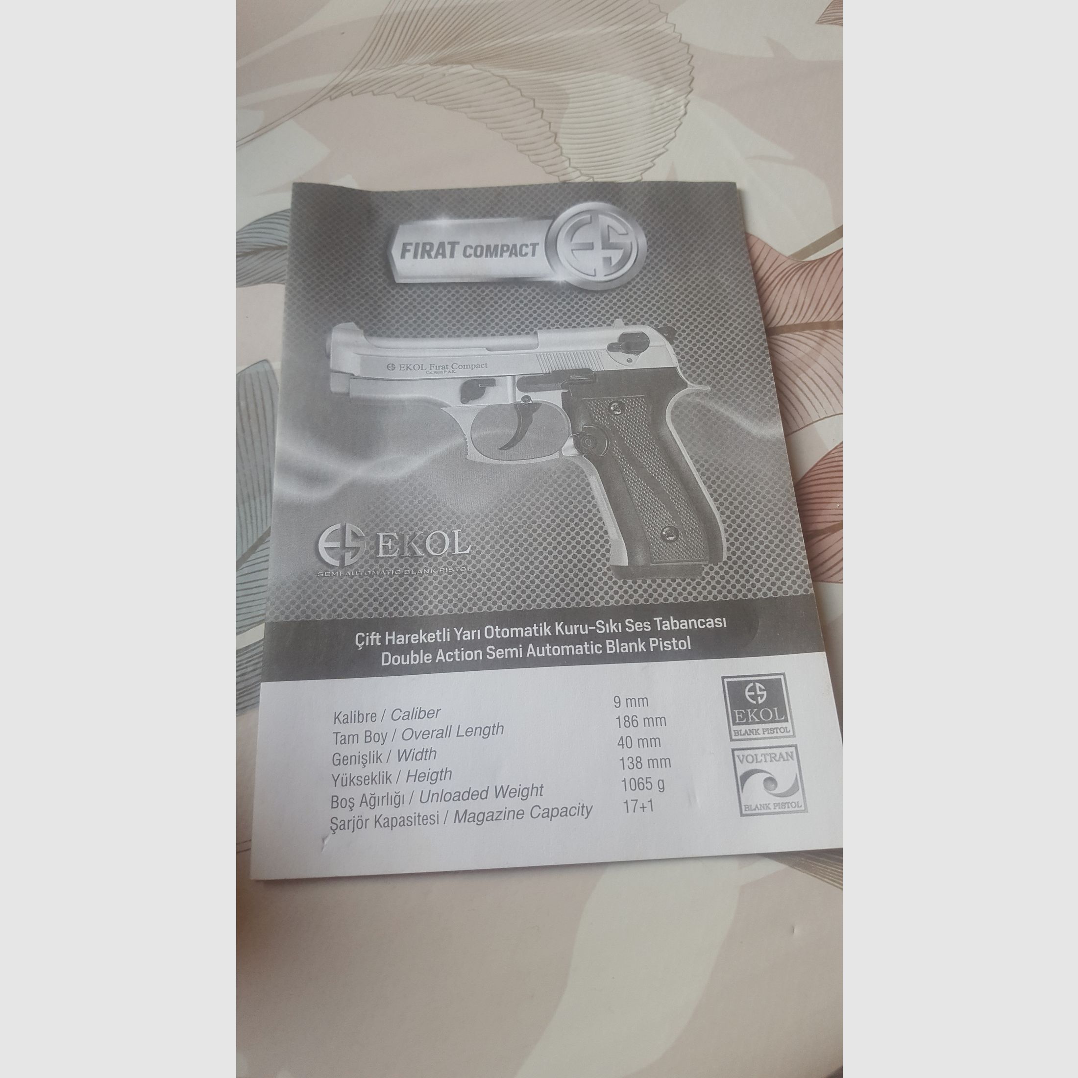 Compact gas- en schreckschuss pistool