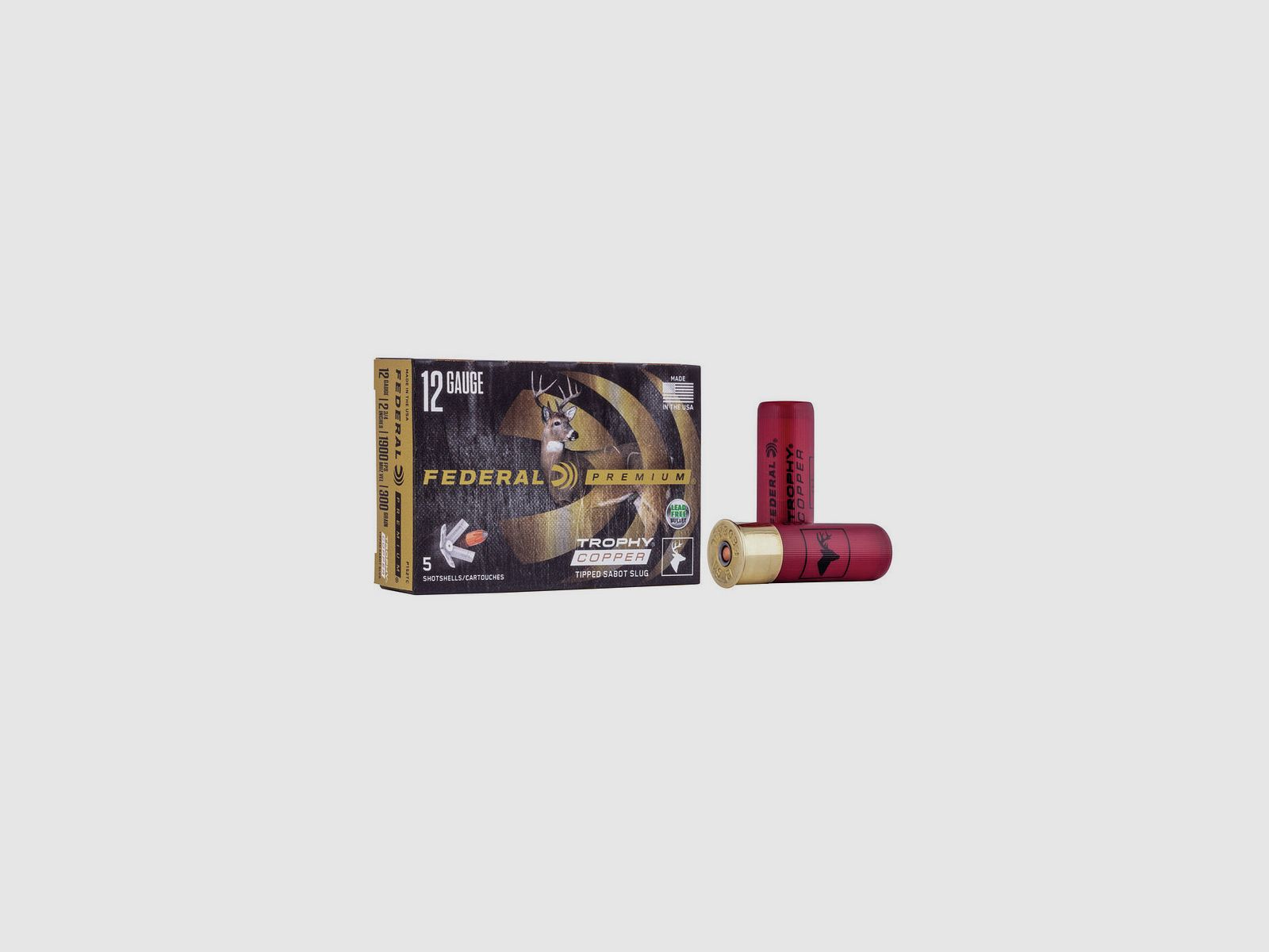 Flintenpatronen 12/70 FEDERAL Trophy Copper Sabot – 300 grains