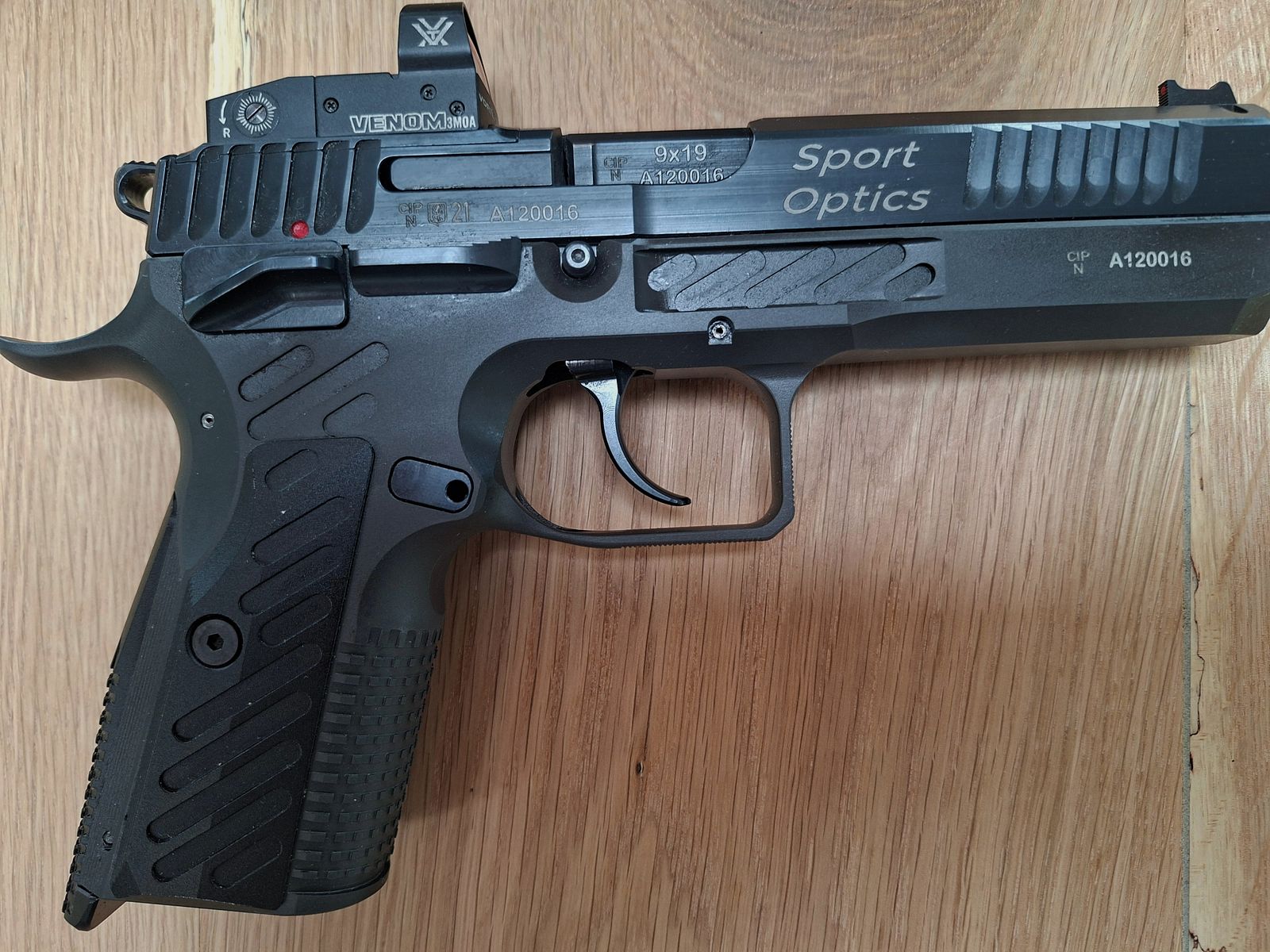 Arma Zeka Sport Optics P1 9mm with Vortex Venom red dot sight