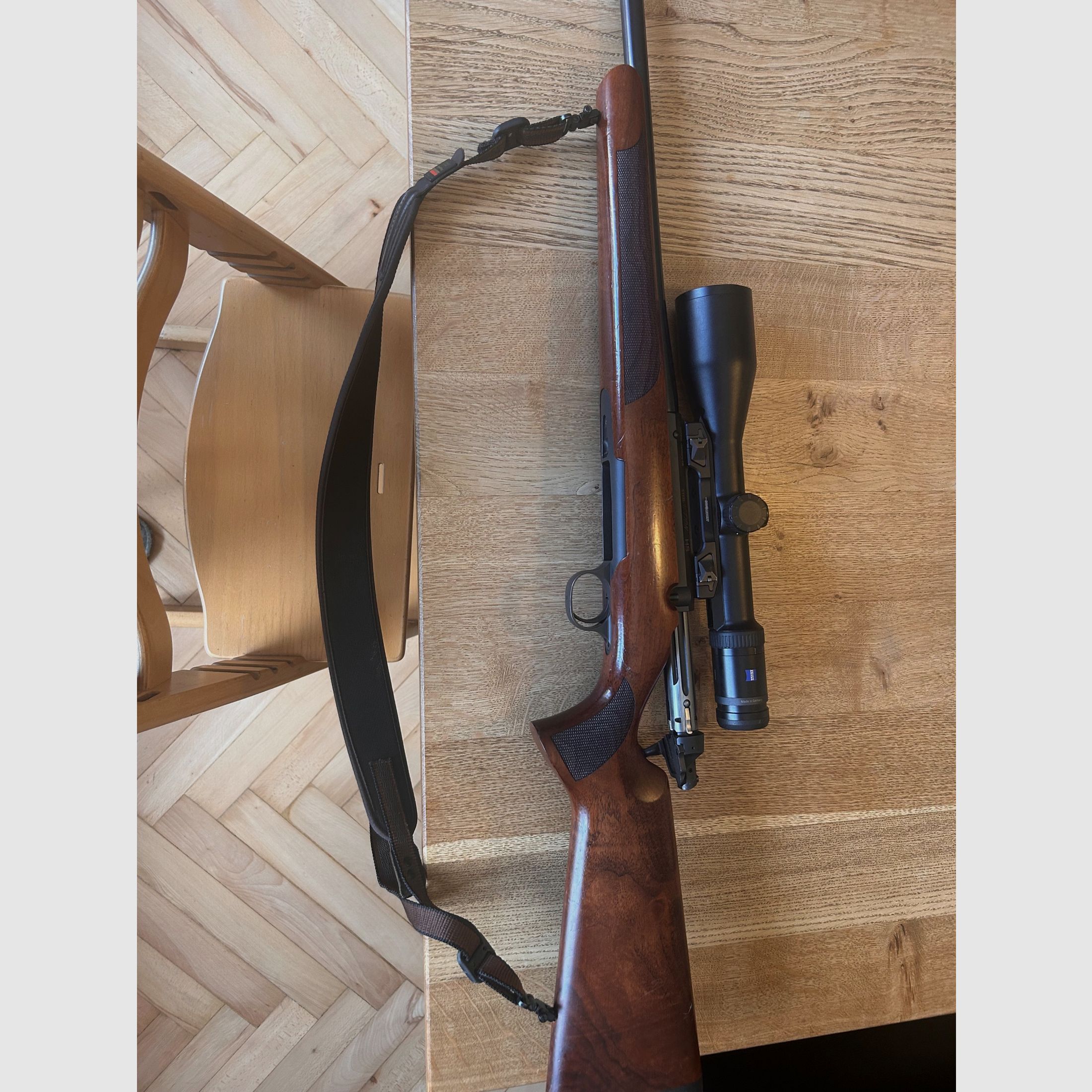 Steel action HS 52cm barrel, Cal.308 win with Zeiss victory Ht 3-12x56 scope, image 1 of 9