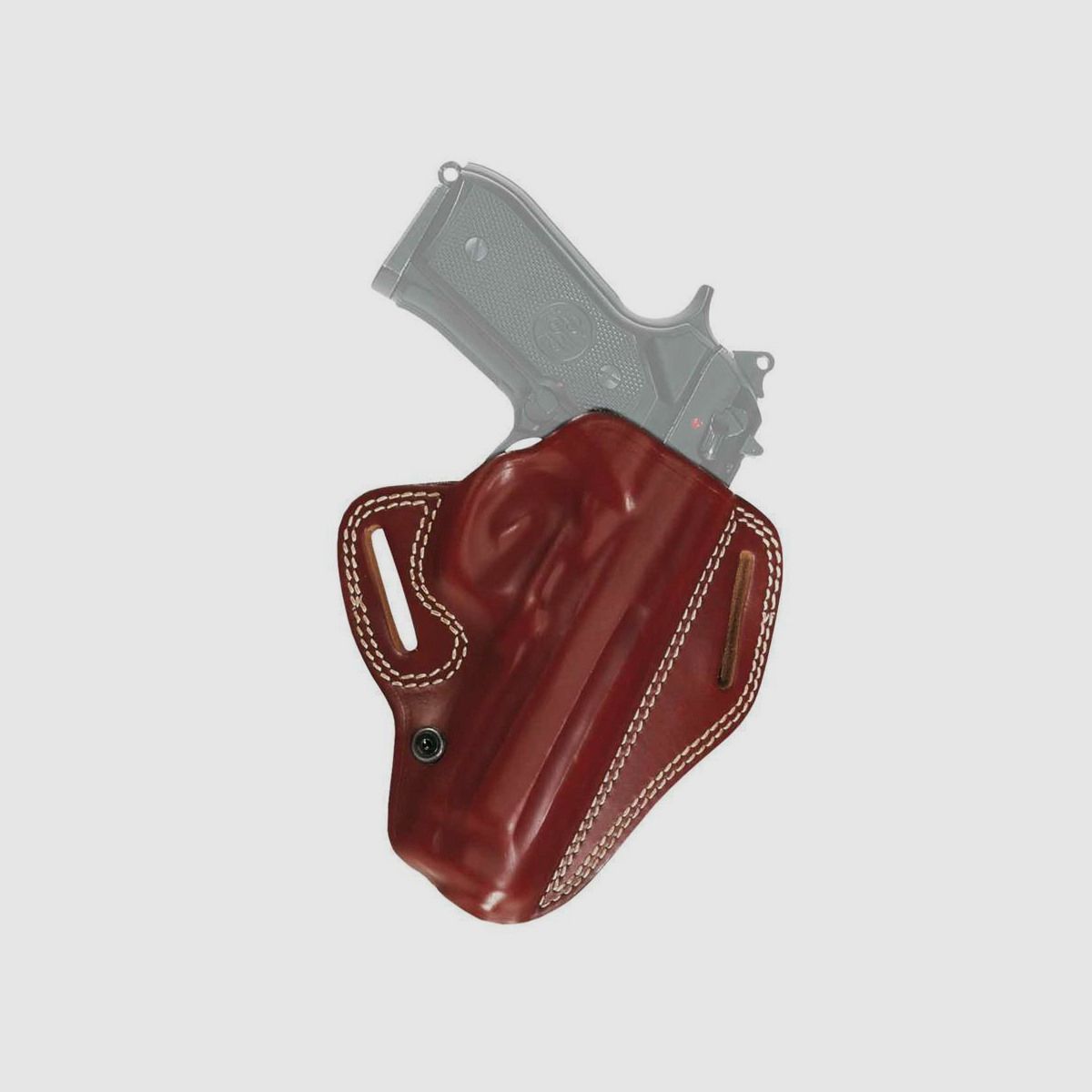 Offenes Pancake Lederholster für Pistolen Beretta 92/96/98/Brigadier,Taurus PT92/99/100/101 Linkshänder Braun