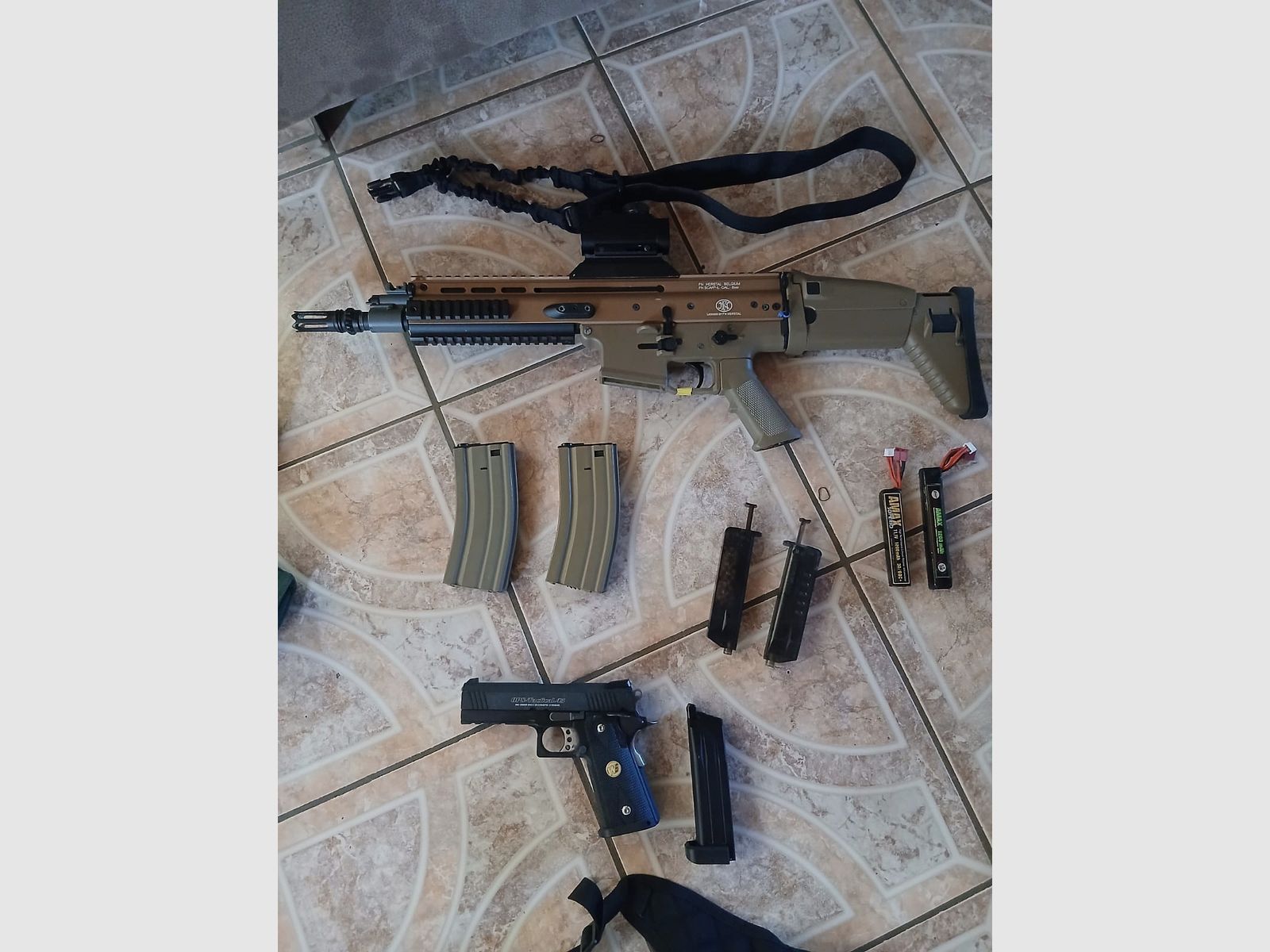 Airsoft SCAR-H (Électrique), GBBR Pistolet et Accessoires