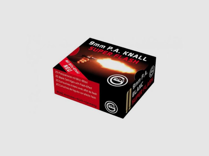 GECO SUPER- FLASHPATRONEN - 9MM P.A.K. - 25 SCHUSS