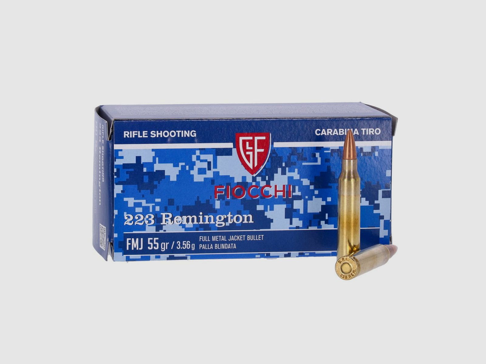Fiocchi .223 Rem. FMJ 55 gr. - 50 Stk.
