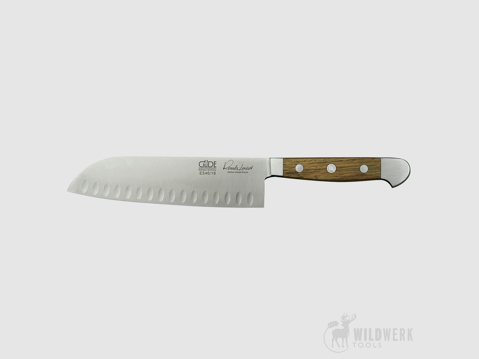 Güde Santoku Alpha Oak with Hollow Edges