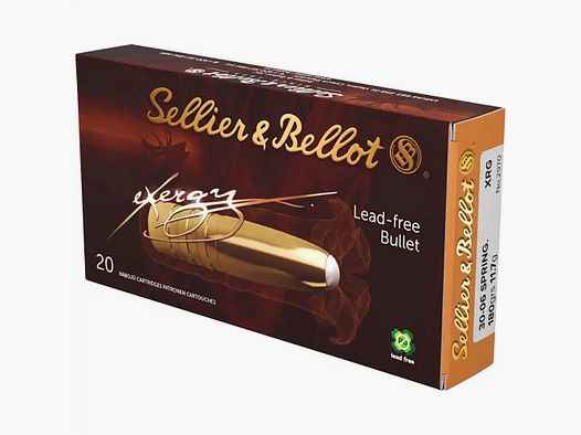 Cartouche de fusil S&B cal. .30-06 eXergy sans plomb 11,7g/180grs.