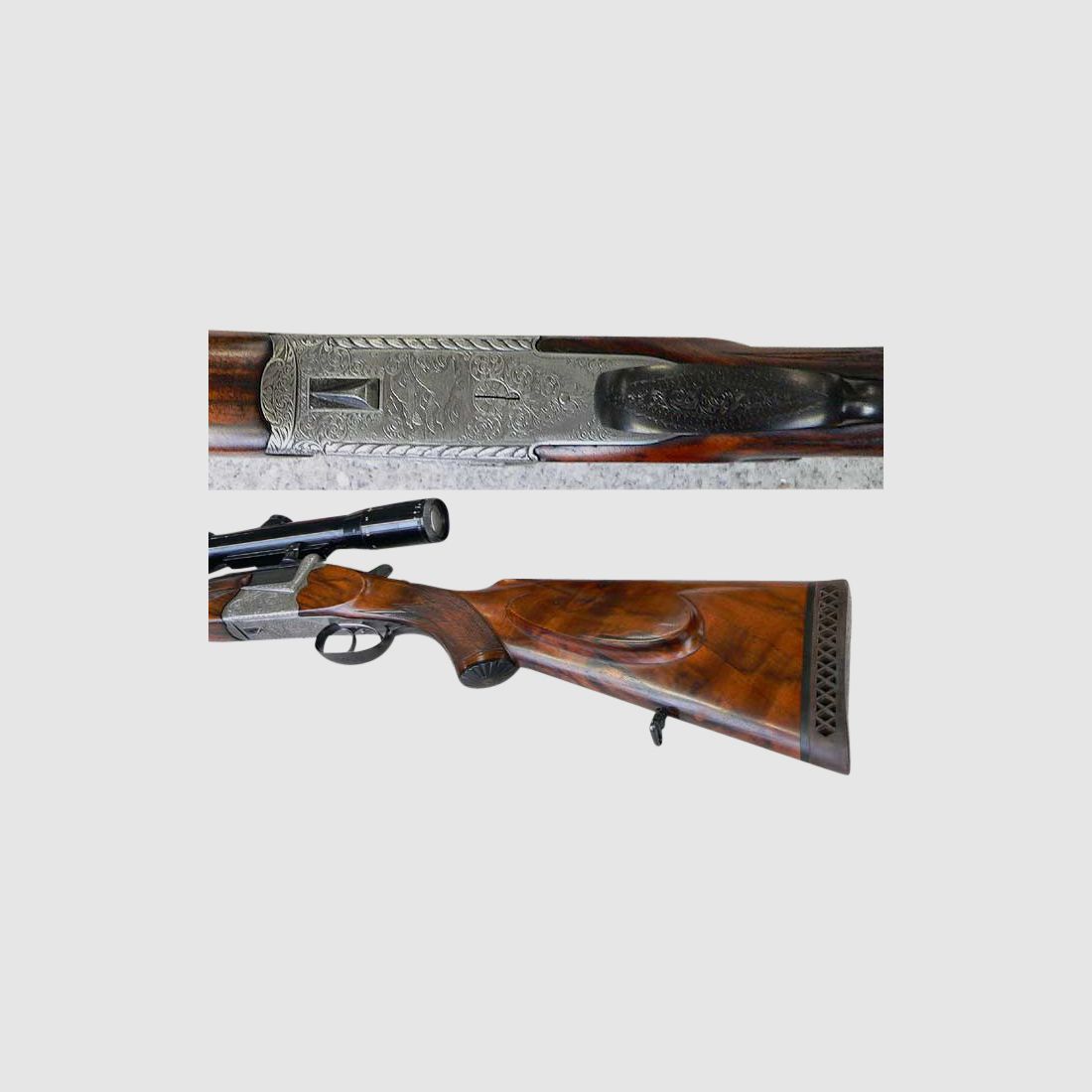 Double rifle, -shotgun Ferlach, cal. (2x7x65R), (16/70, 7x65R), (2x16/70)