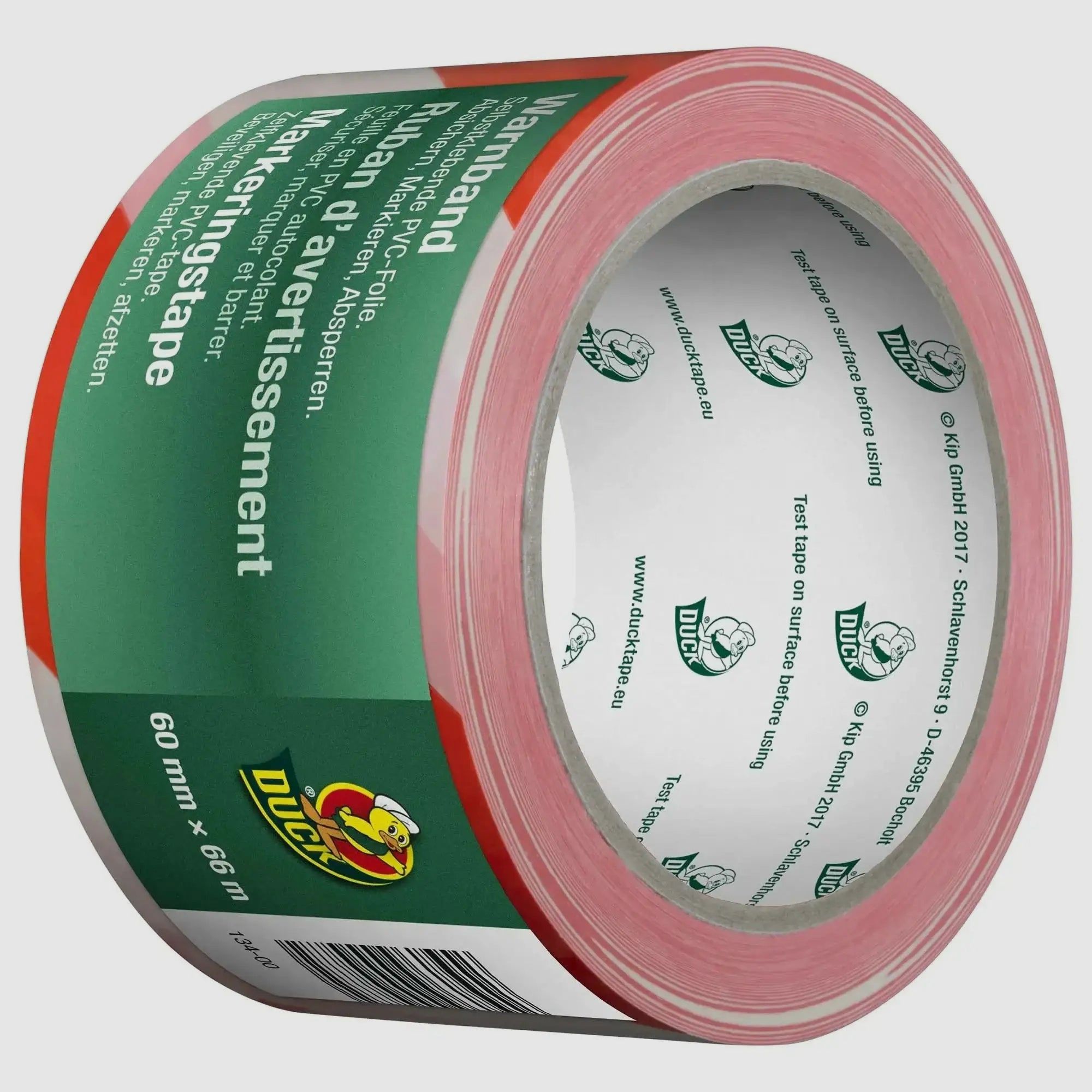 Duck Tape Ruban d'avertissement 60 mm x 66 m rouge blanc