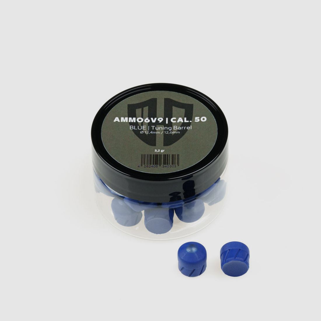 Munition Ammo6v9 | HDR50 | Blauw 3,2g | POLYURETHAAN | MAXIMALE KRAFT | Kal. 50