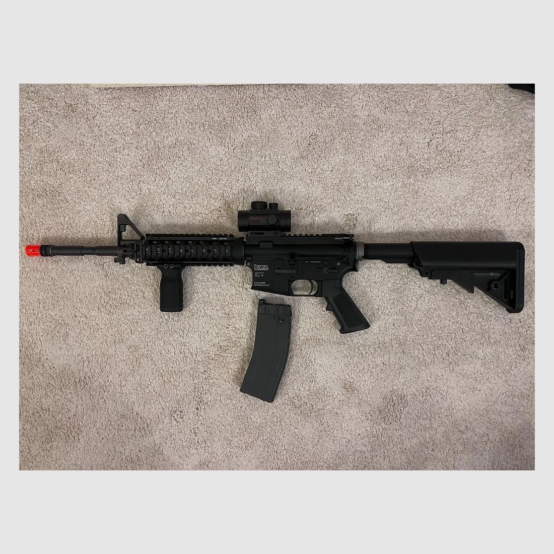 KWA LM4 RIS GBB – Neuwertig mit Red Dot, Tasche & Zubehör
